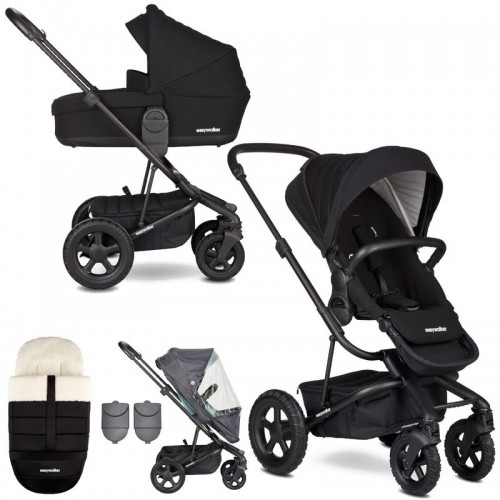 Kočík Easywalker Harvey2 All-Terrain Peak Polar Black - 2v1  +   Fusak!!!